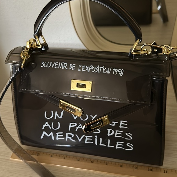 Plastic clear brown Crossbody/ Handbag NWT - Picture 6 of 11